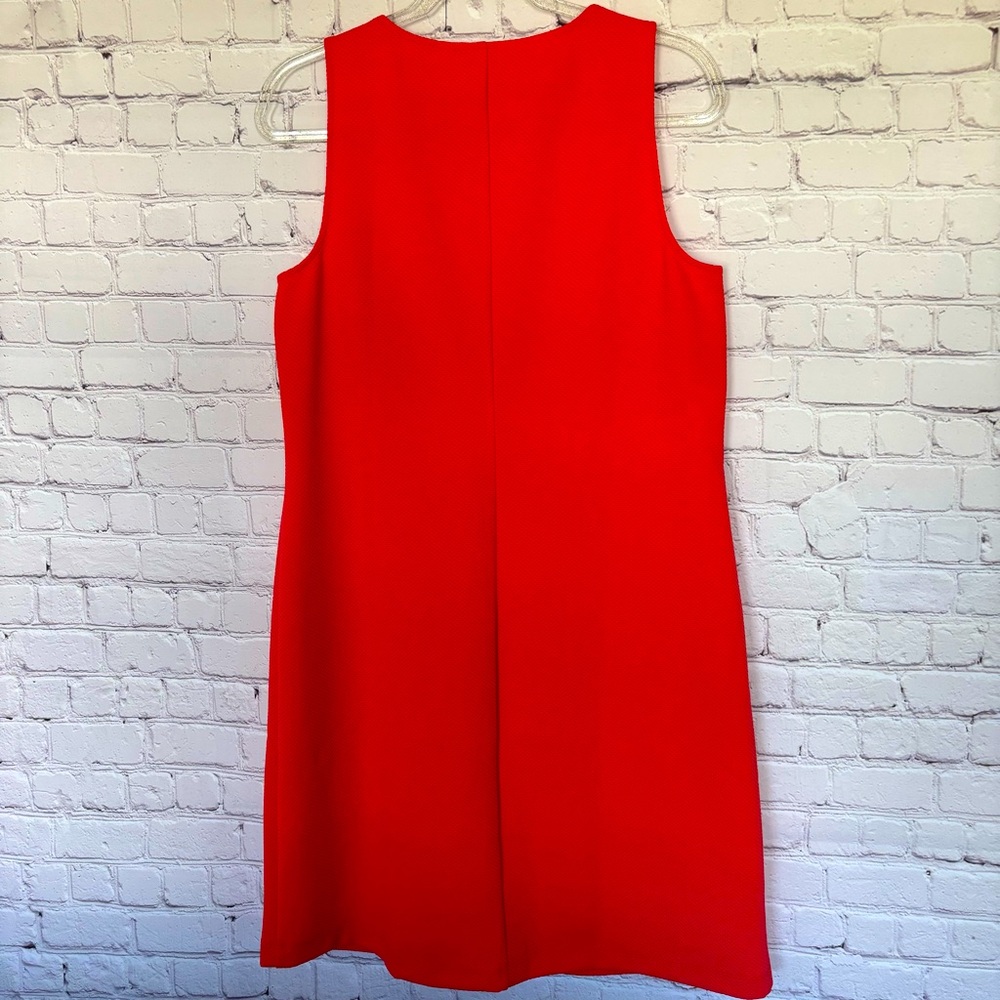PAPPAGALLO Sleeveless Shift Dress with Gold Lace Trim--M - Picture 3 of 16